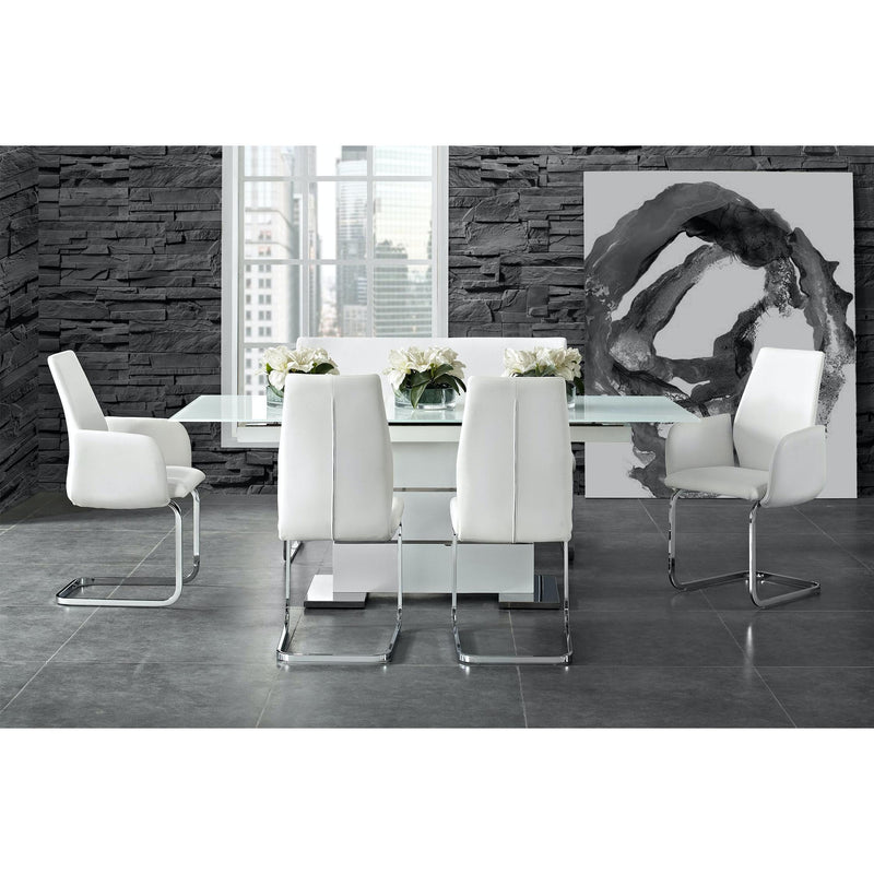  Elements International Estella DEL100AC Arm Chair - White IMAGE 2