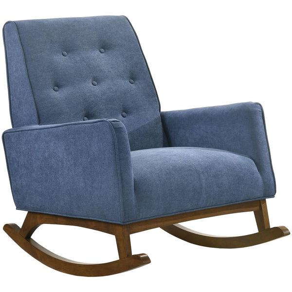  Elements International Marius Rocking Chair - Blue IMAGE 1