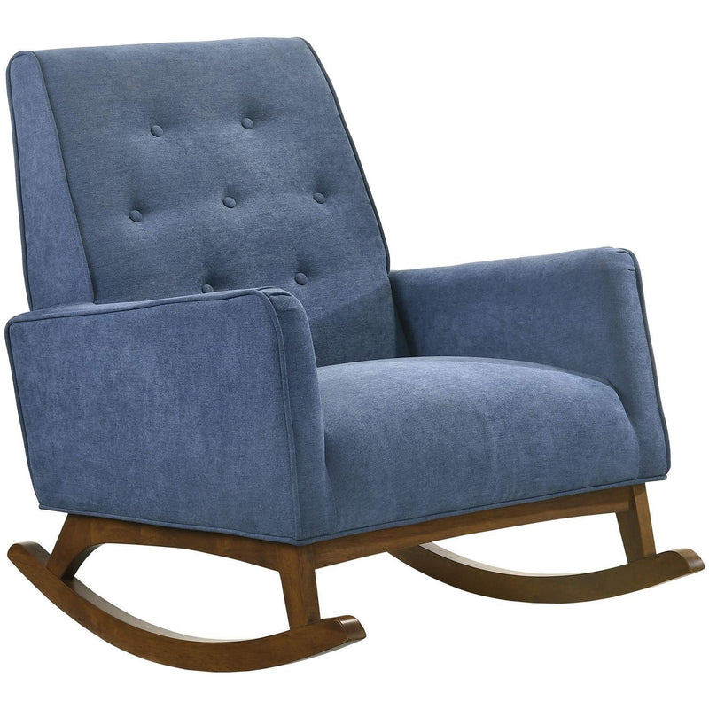  Elements International Marius Rocking Chair - Blue IMAGE 1