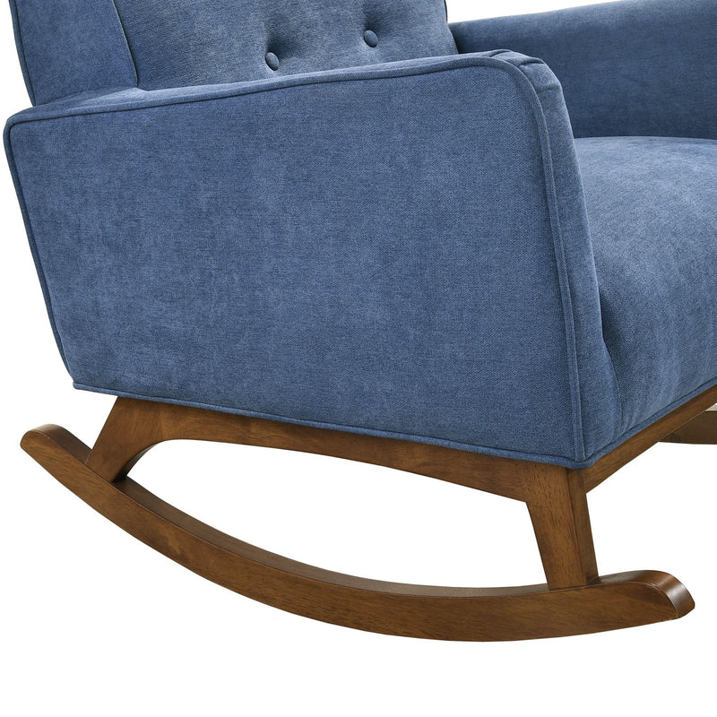  Elements International Marius Rocking Chair - Blue IMAGE 4