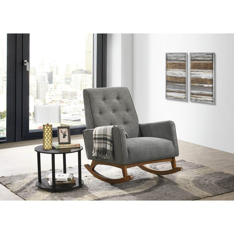  Elements International Marius Rocking Chair - Dark Grey IMAGE 2