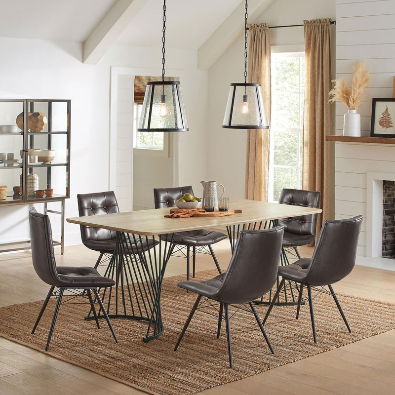 Coaster Furniture Aiken 107853 Upholstered Dining Side Chair - Brown (Set of 4) IMAGE 11