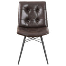  Coaster Furniture Aiken 107853 Upholstered Dining Side Chair - Brown IMAGE 2