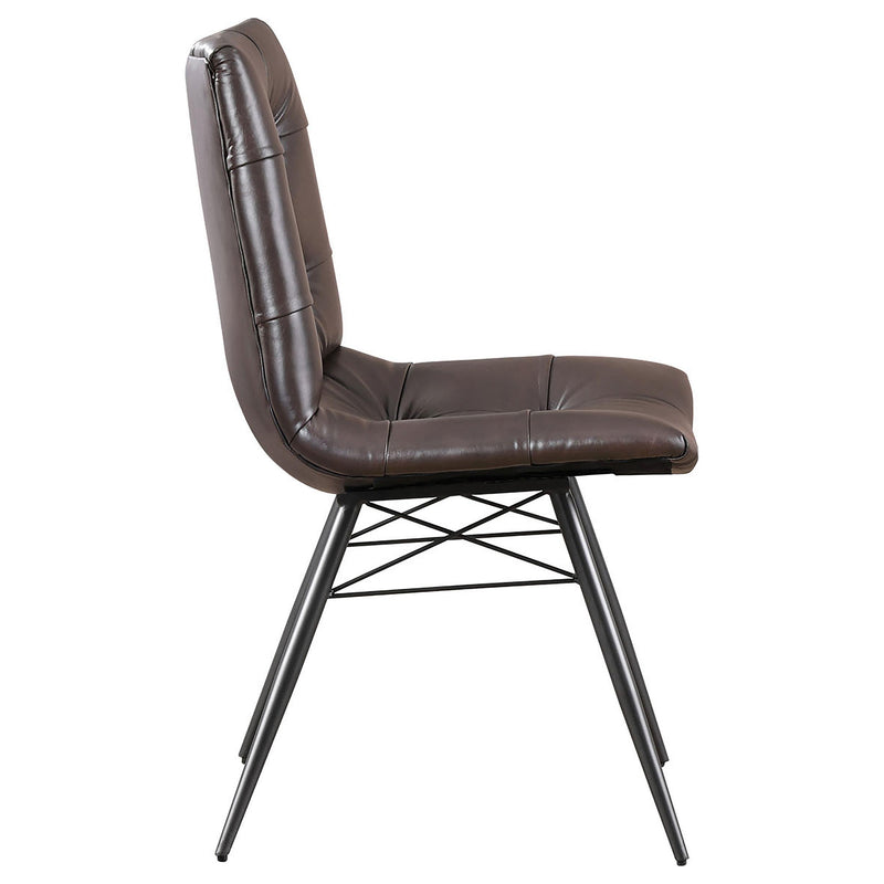 Coaster Furniture Aiken 107853 Upholstered Dining Side Chair - Brown (Set of 4) IMAGE 8