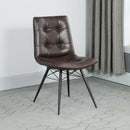  Coaster Furniture Aiken 107853 Upholstered Dining Side Chair - Brown IMAGE 9
