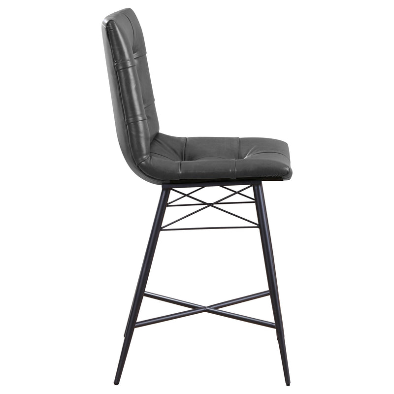 Coaster Furniture Aiken 107859 Upholstered Tufted Counter Chair - Charcoal (Set of 2) IMAGE 8