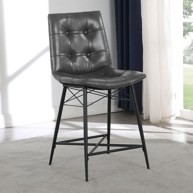 Coaster Furniture Aiken 107859 Upholstered Tufted Counter Chair - Charcoal (Set of 2) IMAGE 9