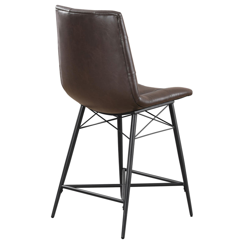 Coaster Furniture Aiken 107860 Upholstered Tufted Counter Chair - Brown (Set of 2) IMAGE 7