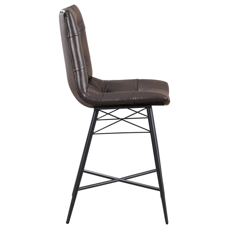 Coaster Furniture Aiken 107860 Upholstered Tufted Counter Chair - Brown (Set of 2) IMAGE 8