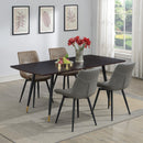  Coaster Furniture Brassie 110272 Upholstered Swivel Dining Side Chair - Grey IMAGE 10