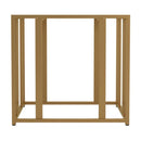  Coaster Furniture Adri 723607 Rectangular Glass Top Side End Table - Matte Brass IMAGE 4
