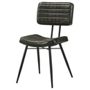  Coaster Furniture Misty 110652 Leather Upholstered Dining Chair - Espresso IMAGE 3