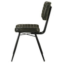  Coaster Furniture Misty 110652 Leather Upholstered Dining Chair - Espresso IMAGE 4