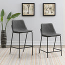 Coaster Furniture Earnest 183452 Upholstered Counter Chair - Grey (Set of 2) IMAGE 10