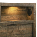  Elements International Bailey BY520FB Full Bookcase Bed with Bluetooth IMAGE 6