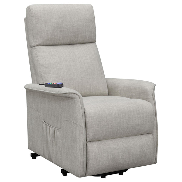 Coaster Furniture Fabric Lift Chair with Heat and Massage 609407P IMAGE 1