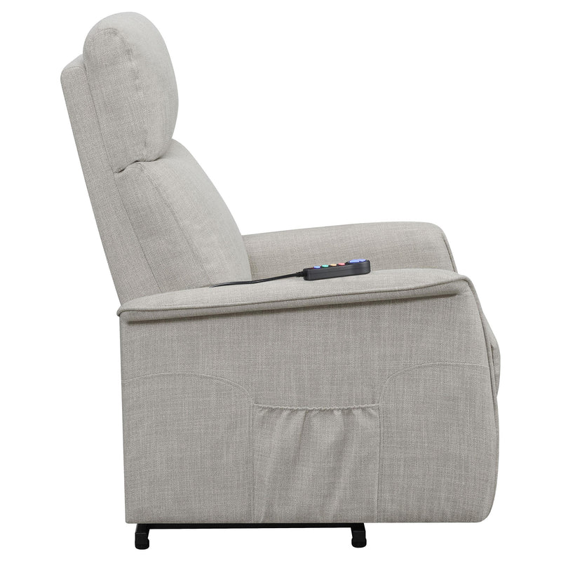 Coaster Furniture Herrera 609407P Upholstered Power Lift Massage Chair - Beige IMAGE 9