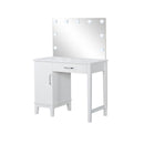 Coaster Furniture Elijah 931149 Vanity Set with Lighting & Stool - White and Dark Grey IMAGE 2
