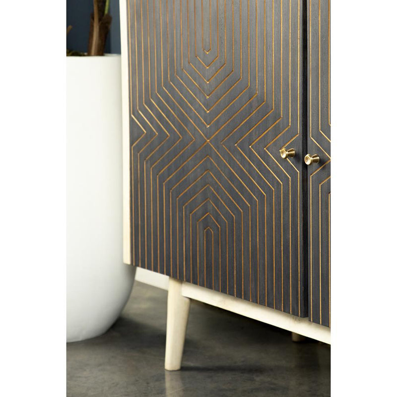 Coaster Furniture Ixora 953430 2-door Wood Accent Cabinet - White Washed and Black IMAGE 9