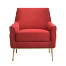  Elements International Lampur ULP3201100E Accent Arm Chair - Red IMAGE 2