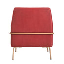  Elements International Lampur ULP3201100E Accent Arm Chair - Red IMAGE 4