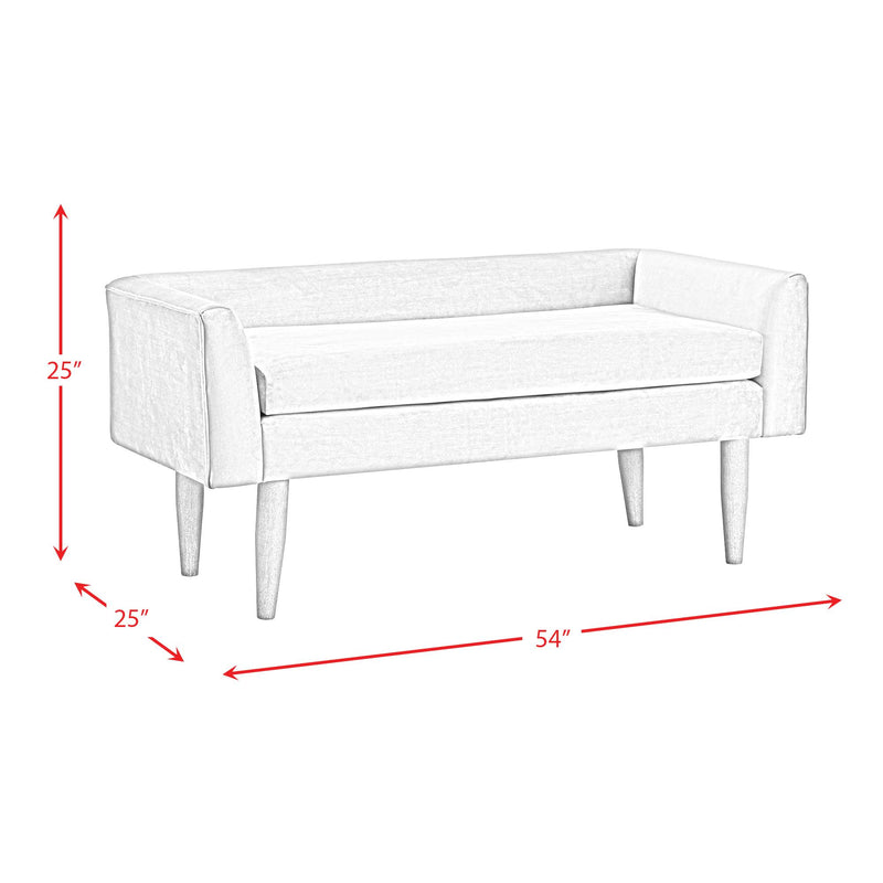 Elements International Tilly UTL1810700BNWWE Upholstered Bench - Peacock IMAGE 10