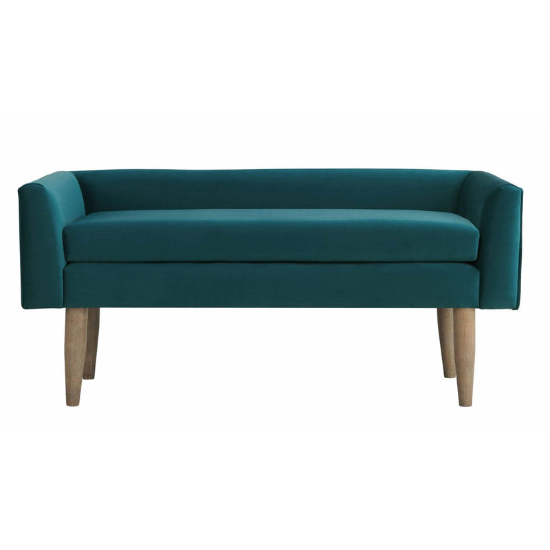  Elements International Tilly UTL1810700BNWWE Upholstered Bench - Peacock IMAGE 2