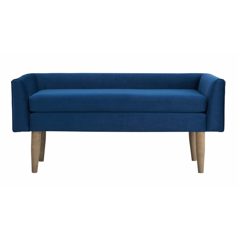  Elements International Tilly UTL1815700BNWWE Upholstered Bench - Cobalt IMAGE 2