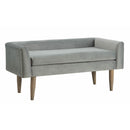  Elements International Tilly UTL1820700BNWWE Upholstered Bench - Ash IMAGE 1