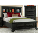  Elements International Calloway CY650FB Full Bookcase Storage Bed - Black IMAGE 1