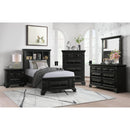  Elements International Calloway CY650TB Twin Bookcase Storage Bed - Black IMAGE 2