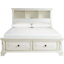  Elements International Calloway CY750FB Full Bookcase Storage Bed - White IMAGE 1