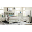  Elements International Calloway CY750FB Full Bookcase Storage Bed - White IMAGE 2