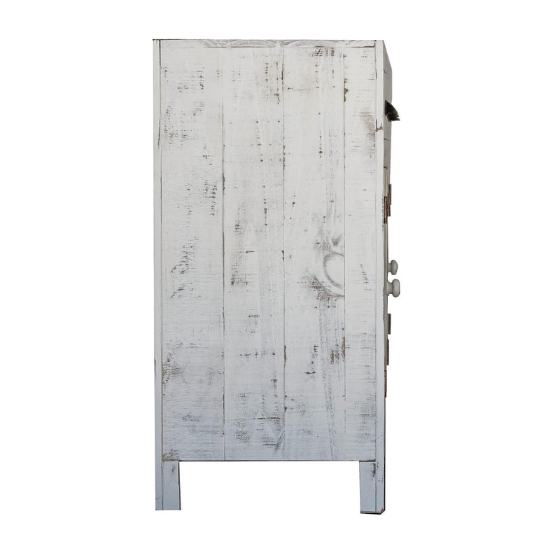  Elements International Bruno MABR100DR Accent Cabinet - White/Brown IMAGE 3