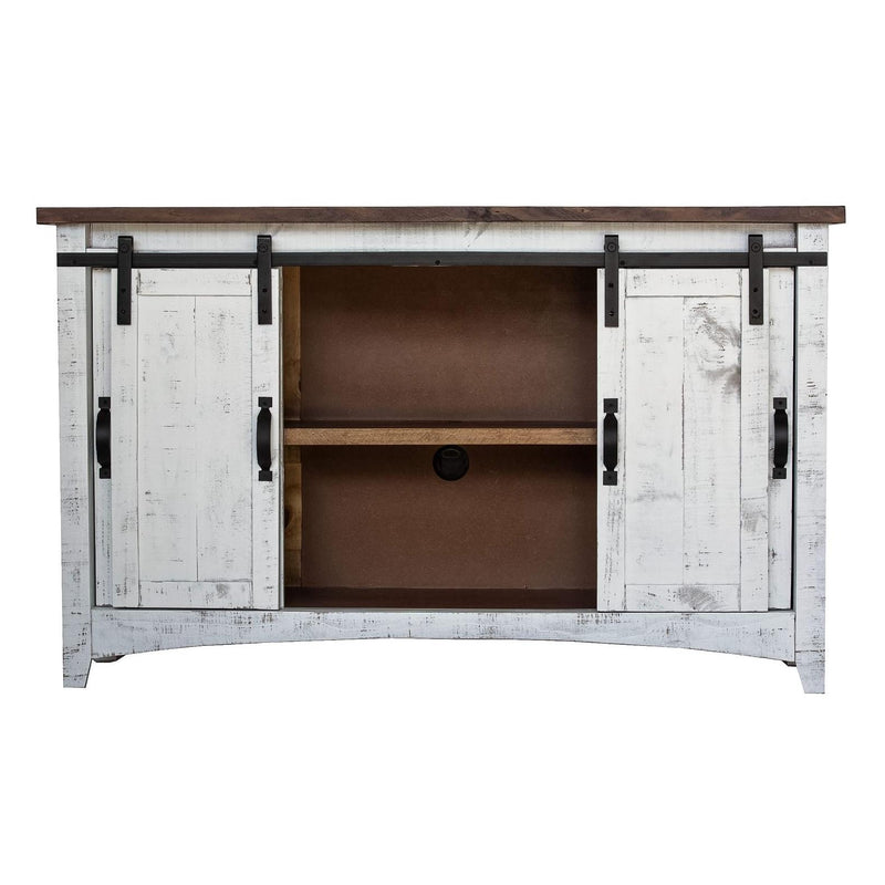  Elements International Hugo MAHG100TV TV Stand - White/Brown IMAGE 3
