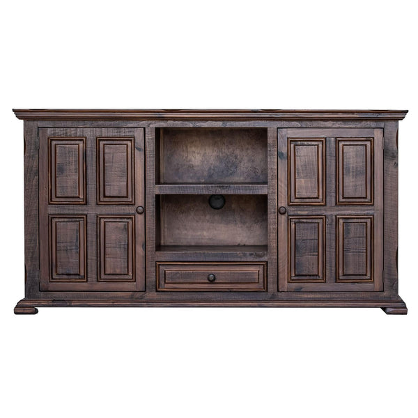  Elements International Mallorca MAML100TV Media Console - Brown IMAGE 1