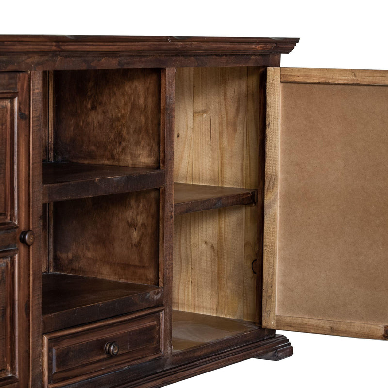  Elements International Mallorca MAML100TV Media Console - Brown IMAGE 2