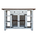  Elements International Matthew MAMW022KI Kitchen Island - White/Brown IMAGE 1