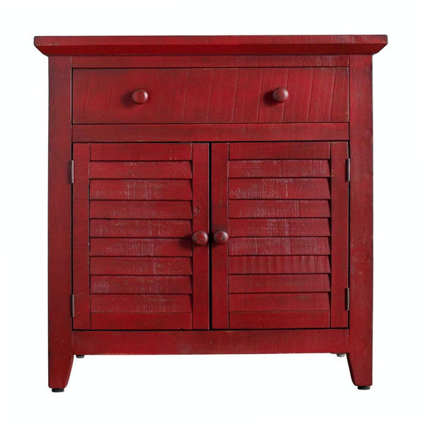  Elements International Rafael MARF05CNE Accent Cabinet - Red IMAGE 1