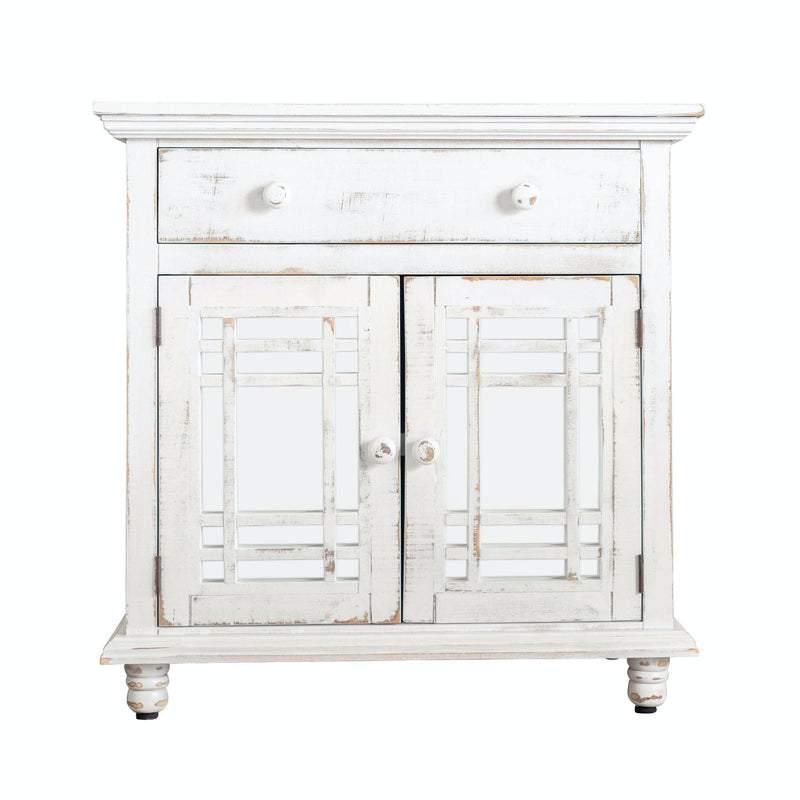  Elements International Sergio MASG02CNE Accent Cabinet - White IMAGE 1
