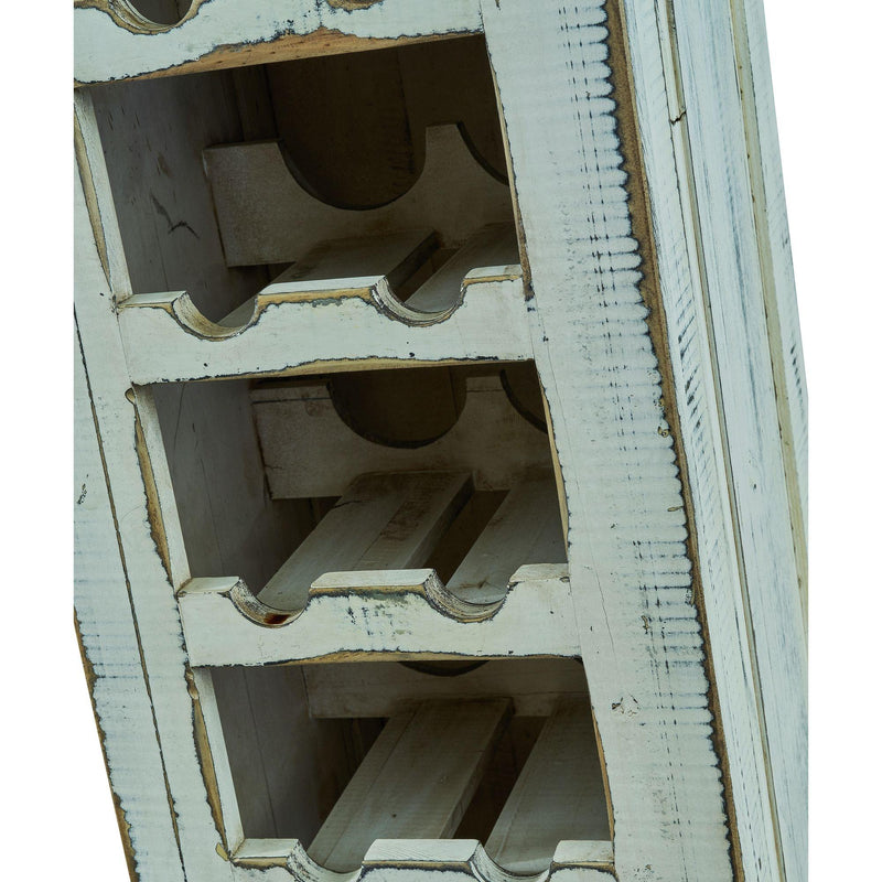  Elements International Alma MAAL700WR Wine Rack - Antique White IMAGE 3
