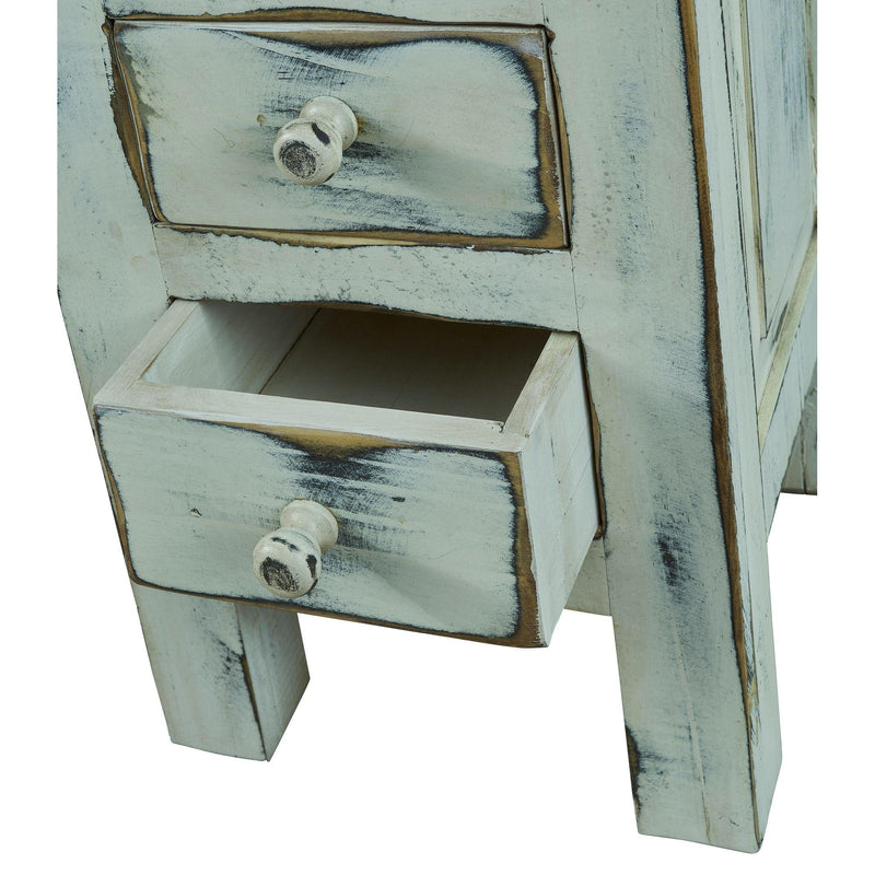  Elements International Alma MAAL700WR Wine Rack - Antique White IMAGE 4