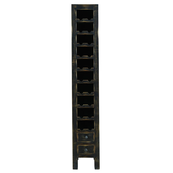  Elements International Alma MAAL800WR Wine Rack - Antique Black IMAGE 1