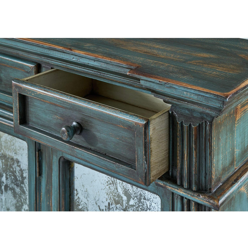  Elements International Anthony MAAT400CN Accent Cabinet - Aqua IMAGE 4