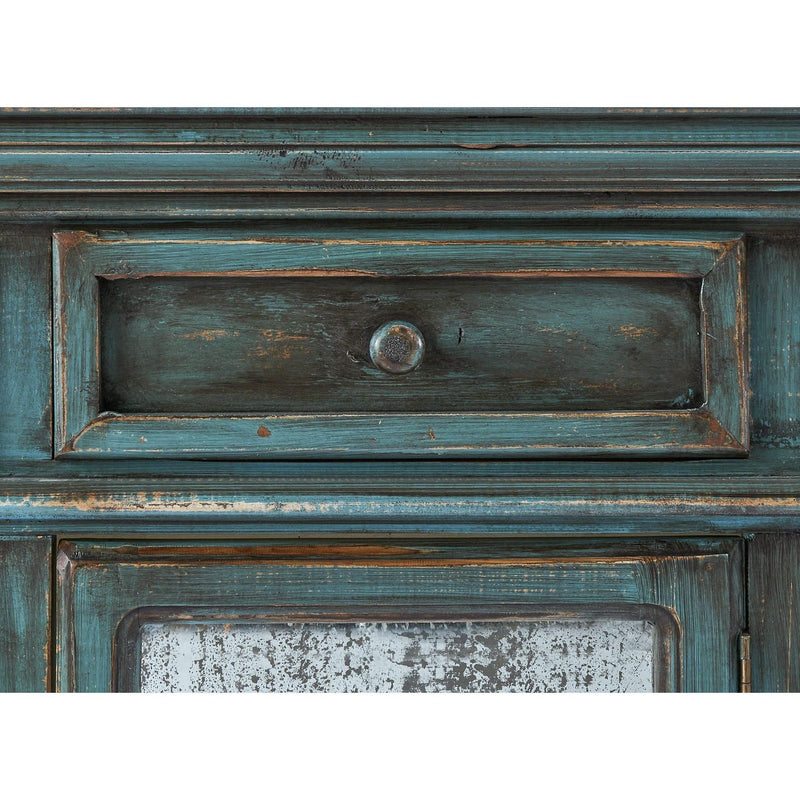  Elements International Anthony MAAT400CN Accent Cabinet - Aqua IMAGE 5