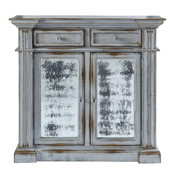  Elements International Kevin MAKV300CN Accent Cabinet - Light Grey IMAGE 1