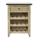  Elements International Nicole MANC900WC Bar Cabinet - Antique Cream IMAGE 1