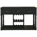  Elements International Griffin MAGF21BR Bar Cabinet - Salvaged Black IMAGE 1