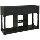  Elements International Griffin MAGF21BR Bar Cabinet - Salvaged Black IMAGE 2
