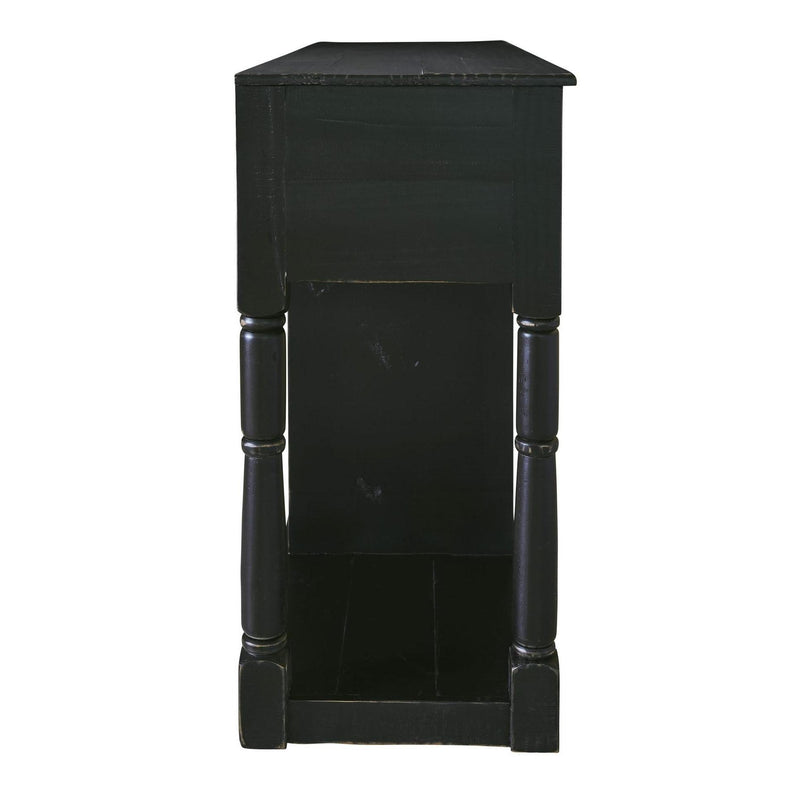  Elements International Griffin MAGF21BR Bar Cabinet - Salvaged Black IMAGE 3